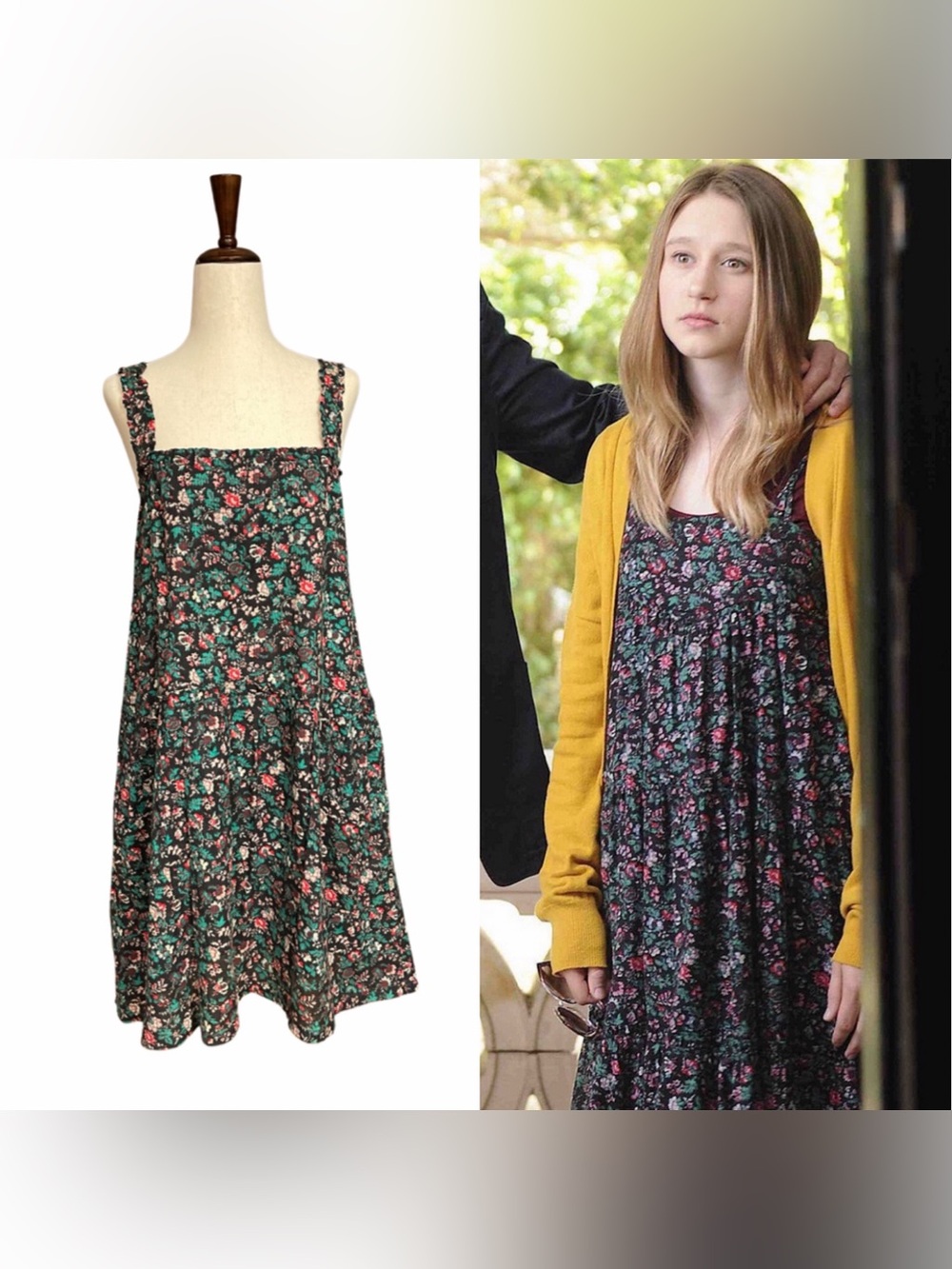 APC Madras • Floral Print Tiered Smocked Mini Dress M ASO Violet Harmon Alt